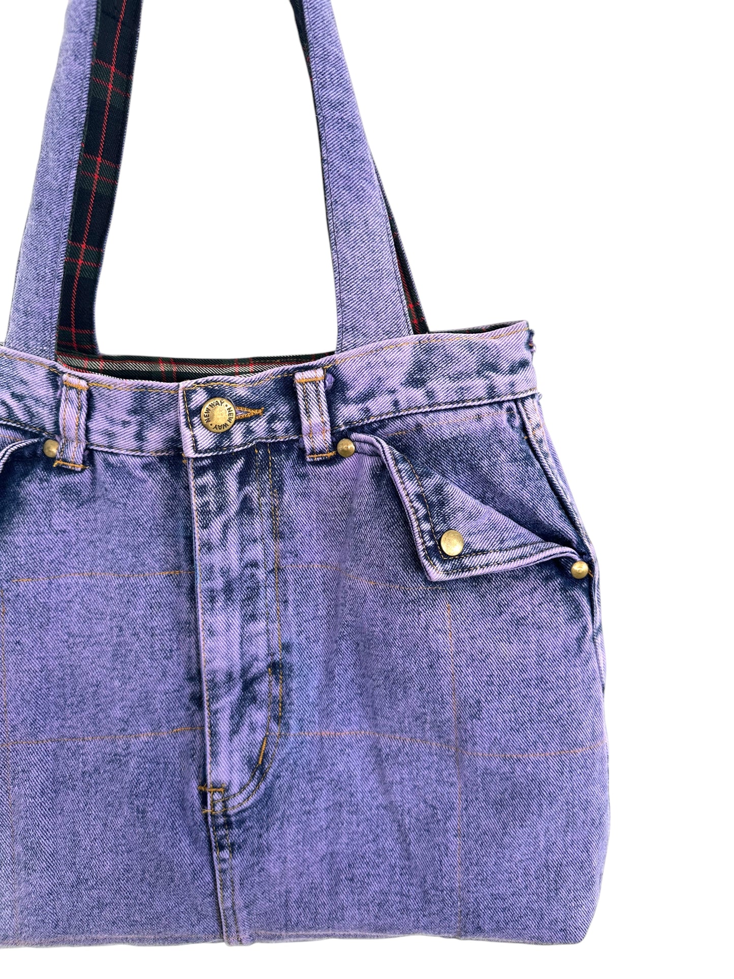 Bolso Reworked Reversible Denim Lila