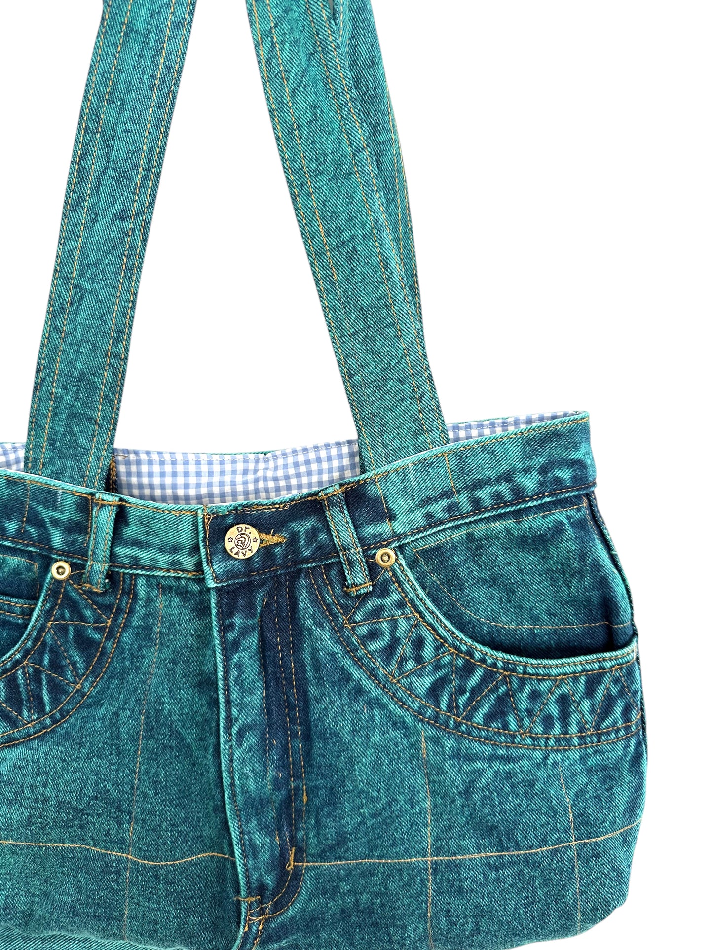 Bolso Reworked Green Denim