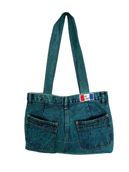 Bolso Reworked Green Denim