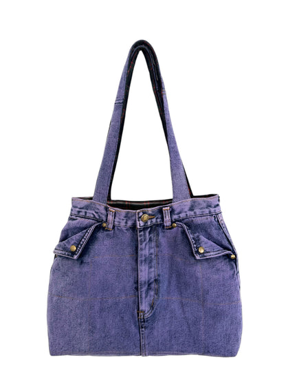 Bolso Reworked Reversible Denim Lila